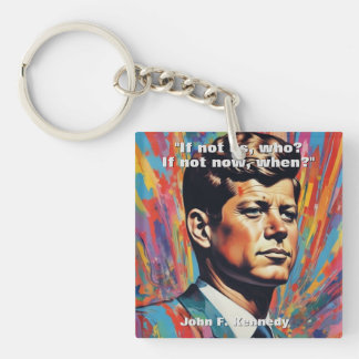 Porte-clefs JFK John F. Kennedy Citation Inspiration Motivatio