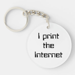 Porte-clefs J'imprime Internet