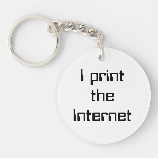 Porte-clefs J'imprime Internet (Devant)