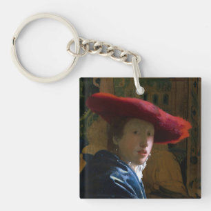 Porte-clefs Johannes Vermeer - Fille avec un Casquette rouge