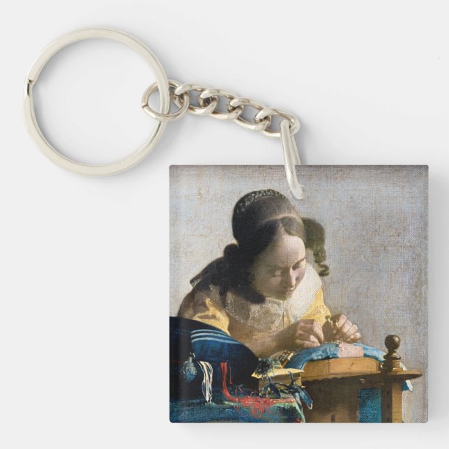 Porte-clefs Johannes Vermeer - Le Lacemaker (Devant)