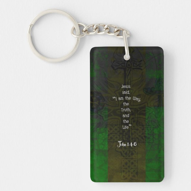 Porte-clefs John 14:6 Verse de la Bible Citation de chemin ins (Devant)