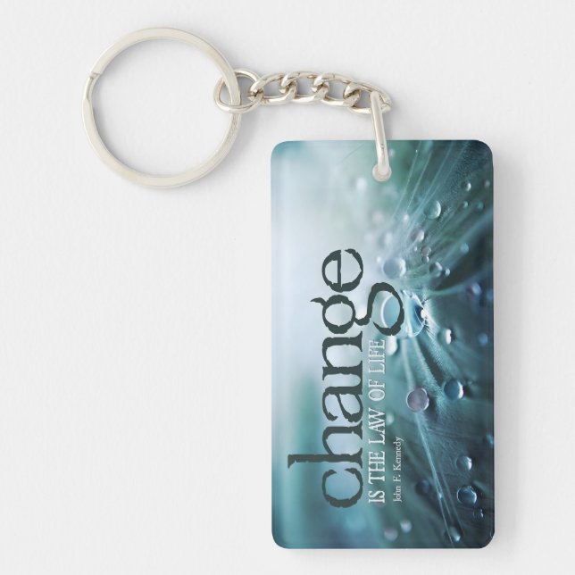 Porte-clefs John F. Kennedy Citation Inspirationnelle "Changem (Devant)