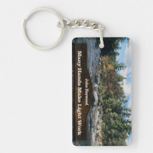 Porte-clefs John Heywood Citation Inspirationnelle "Travail d'