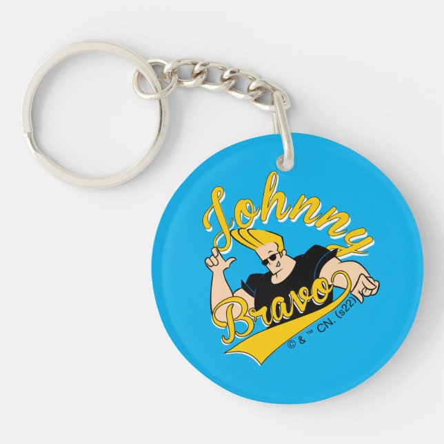 Porte-clefs Johnny Bravo Graphisme sportif (Devant)