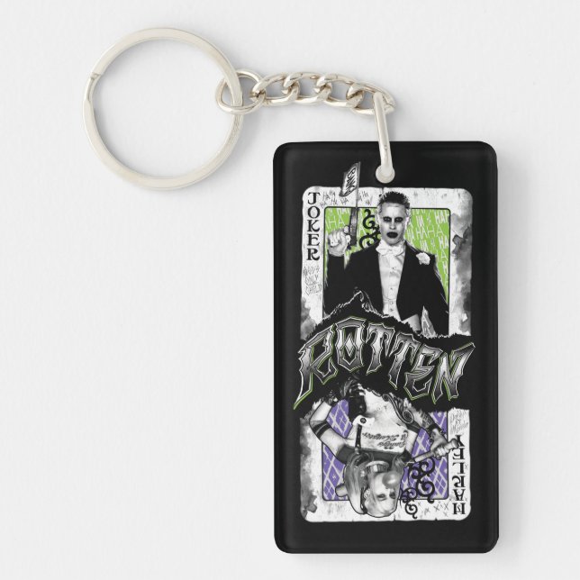 Porte-clefs Joker et Harley du peloton | de suicide putréfiés (Devant)