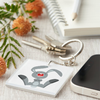 Porte-clefs Joli Cartoon Rabbit Porte - clé acrylique