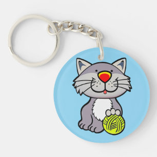 Porte-clefs Joli chat de dessin animé