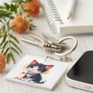 Porte-clefs Joli Chat Kawaii pour les Amoureux des Chats