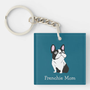 Porte-clefs Joli chiot, bleu foncé moyen
