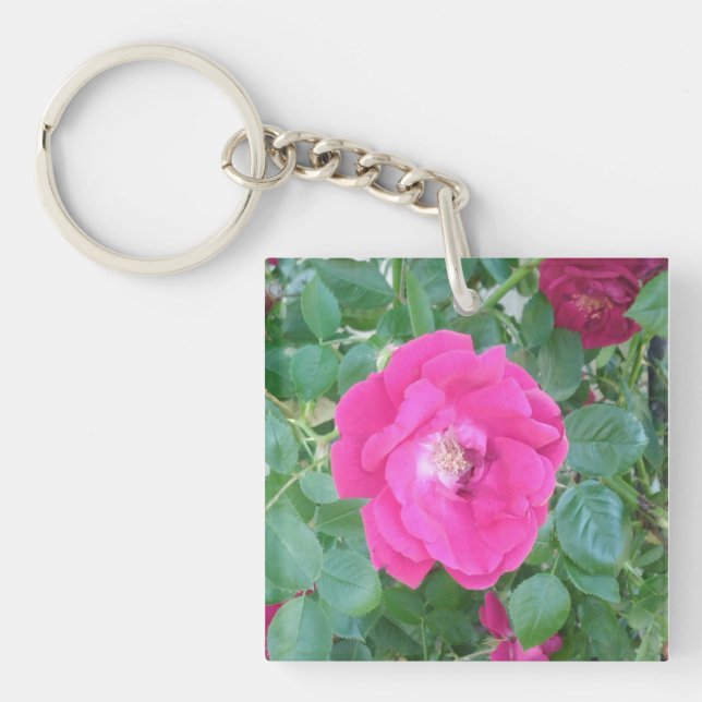 Porte-clefs Joli En Fleur Rose (Devant)