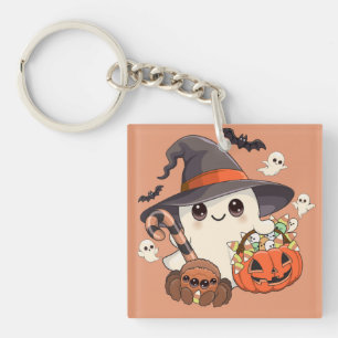 Porte-clefs Joli fantôme de Halloween de style Kawaii
