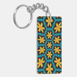 Porte-clefs Joli Motif de fleurs Abstraites