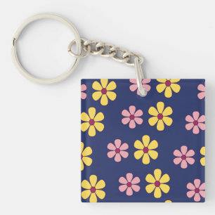 Porte-clefs Joli motif de grande fleur