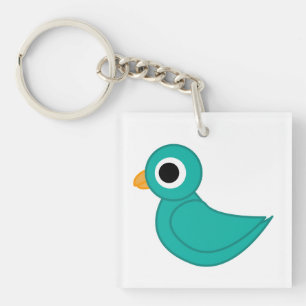 Porte-clefs Joli oiseau bleu