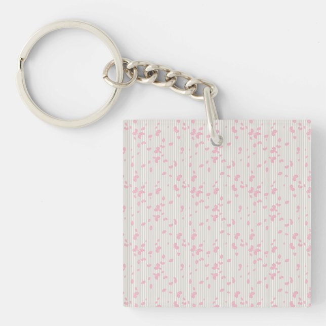 Porte-clefs Joli pétales sur les rayures (Devant)