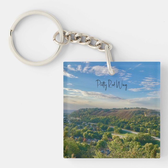 Porte-clefs Joli Porte - clé acrylique à aile rouge (Devant)