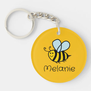 Porte-clefs Joli porte - clé de dessin animé d'abeille en miel