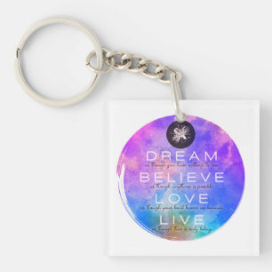 Porte-clefs Joli rêve Croire l'amour Live Inspirational