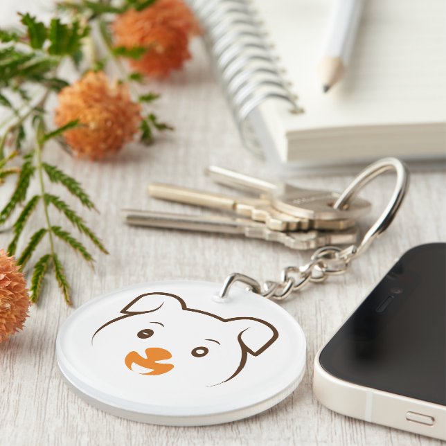Porte-clefs Joli rose (Devant droit)