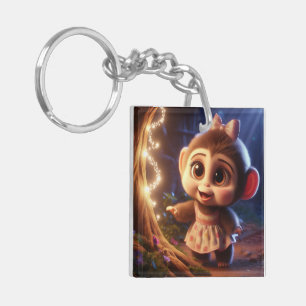 Porte-clefs Joli singe en robe