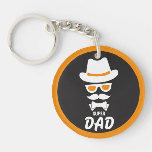 Porte-clefs Joli Visage Gentleman Avec Moustaches, Casquette, 