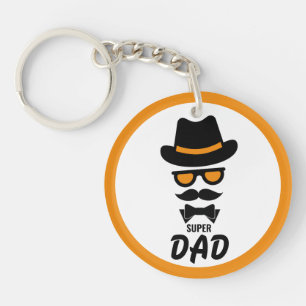 Porte-clefs Joli Visage Gentleman Avec Moustaches, Casquette, 