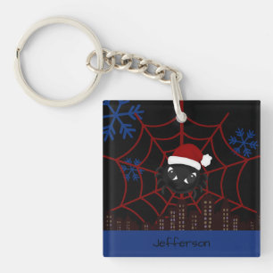 Porte-clefs Jolie araignée de Noël personnalisée