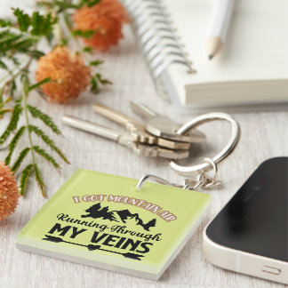 Porte-clefs Jolie art de mots pour les amateurs de camping en 