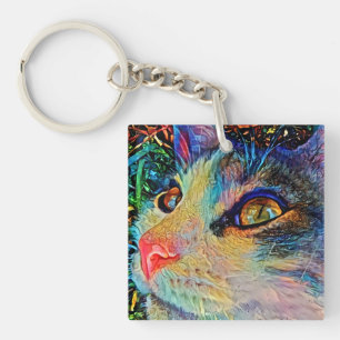 Porte-clefs Jolie bague Porte - clé de visage de chat
