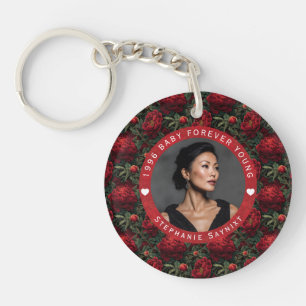 Porte-clefs Jolie Fleur De Pivoine Fille D'anniversaire