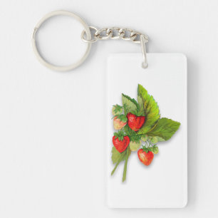 Porte-clefs Jolie fraises Vintages, Message sur le dos