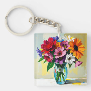 Porte-clefs Jolie identification florale