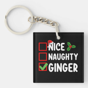 Porte-clefs Jolie liste de Noël de gingembre vilain famille va