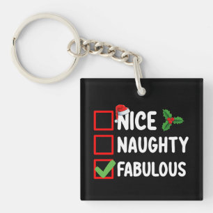 Porte-clefs Jolie Mauvais Fabuleux Drôle Père Noël Liste de No