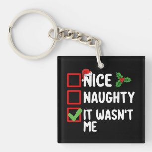 Porte-clefs Jolie Méchant C'était Pas Moi Liste De Noël Famili
