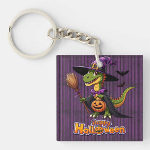 Porte-clefs Jolie Sorcière de Raptor Halloween/Dinosaure