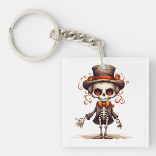 Porte-clefs Jolie squelette Halloween sorcière