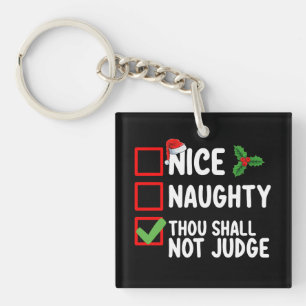 Porte-clefs Jolie Vilain Tu ne jugeras point Liste de Noël