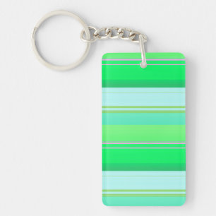 Porte-clefs Jolies rayures vert aqua
