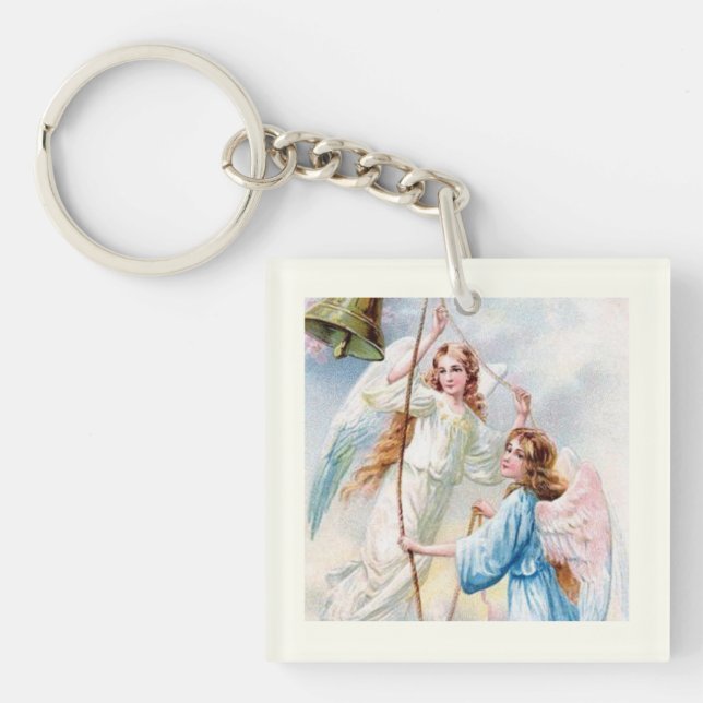 Porte-clefs Jolis Anges Avec Cloche (Devant)