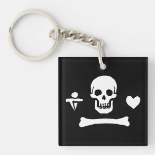 Porte-clefs Jolly roger du drapeau de Stede Bonnet Pirate