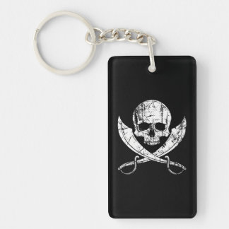 Porte-clefs Jolly roger Pirate Drapeau crâne et sabre croisé