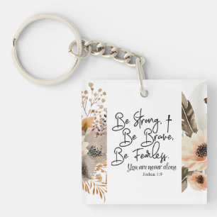 Porte-clefs Joshua 1 9 Soyez fort Soyez brave Bible Verse