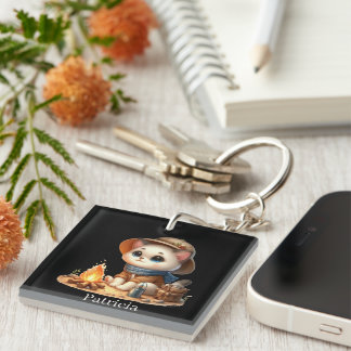 Porte-clefs Jote camping ajouter nom kitten
