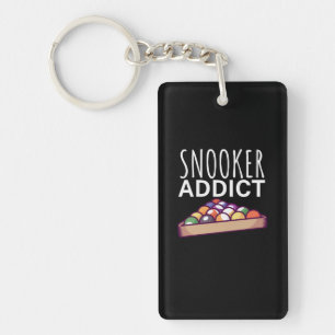Porte-clefs Joueur de billard   Addict de snooker