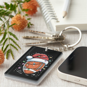 Porte-clefs Joueur de football américain de Noël Sports Santa