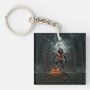 Porte-clefs Joueur de football Loup-Garou Art d'Horreur d'Hall