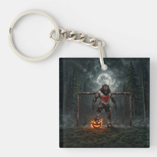 Porte-clefs Joueur de football Loup-Garou Art d'Horreur d'Hall