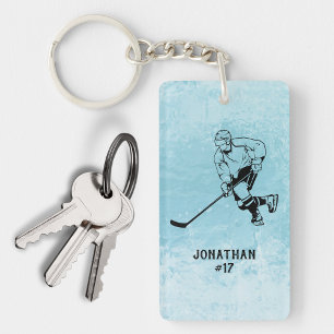 Porte-clefs Joueur de l'équipe de hockey sur glace